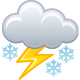 Gewitter mit Schneefall