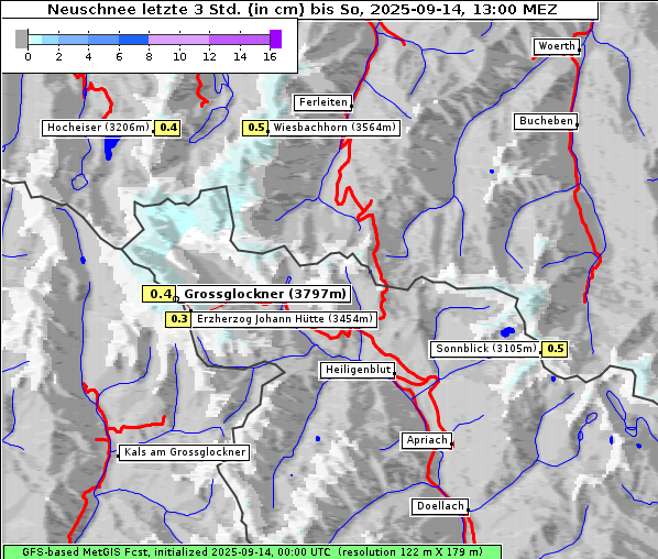 Neuschnee, 14. 9. 2025