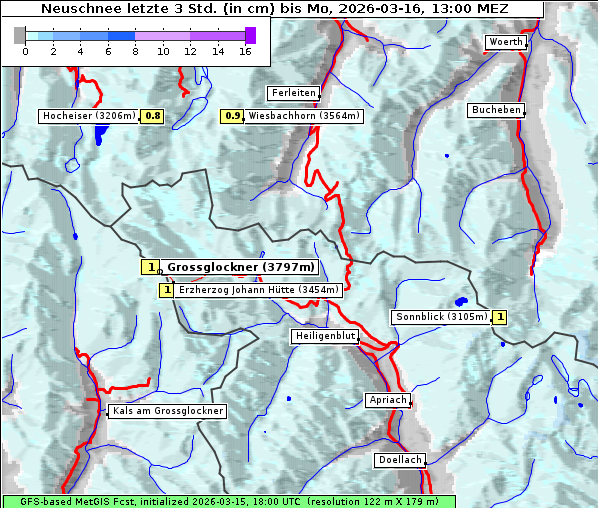Neuschnee, 16. 3. 2026