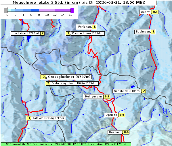 Neuschnee, 31. 3. 2026