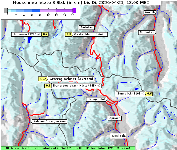 Neuschnee, 21. 4. 2026