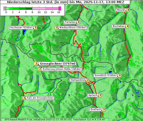 Niederschlag, 17. 11. 2025