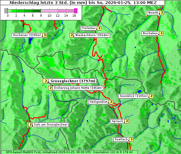 Niederschlag, 25. 1. 2026