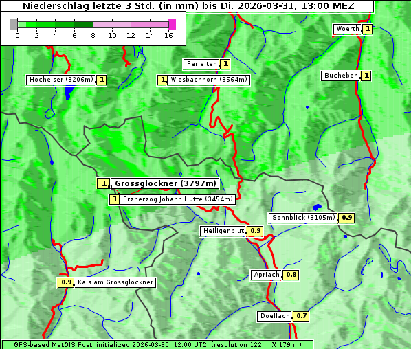 Niederschlag, 31. 3. 2026