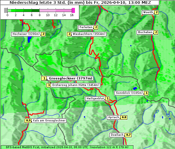 Niederschlag, 10. 4. 2026