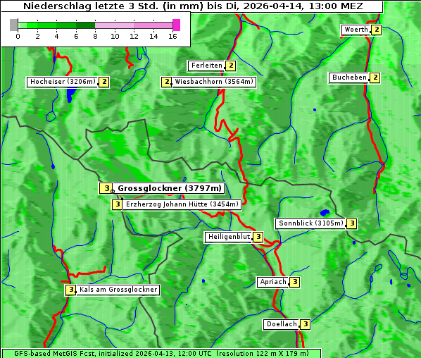 Niederschlag, 14. 4. 2026