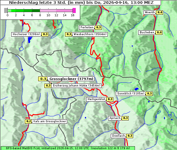 Niederschlag, 16. 4. 2026