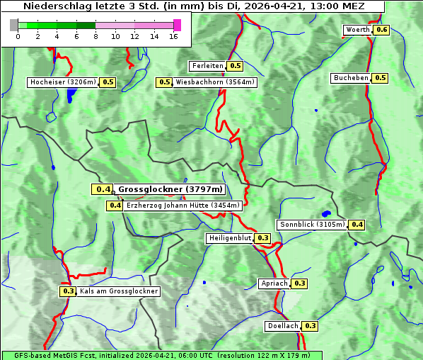 Niederschlag, 21. 4. 2026