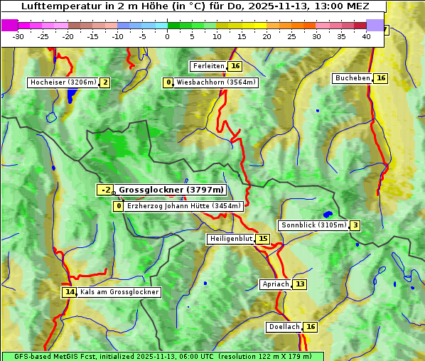 Temperatur, 13. 11. 2025