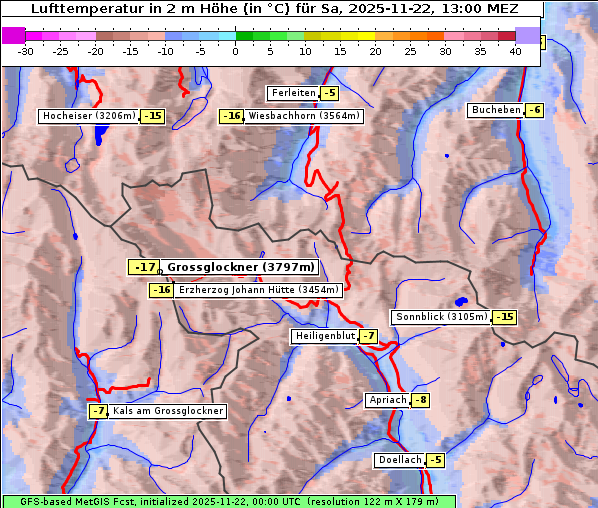 Temperatur, 22. 11. 2025