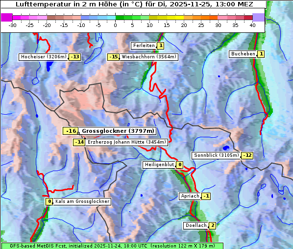 Temperatur, 25. 11. 2025