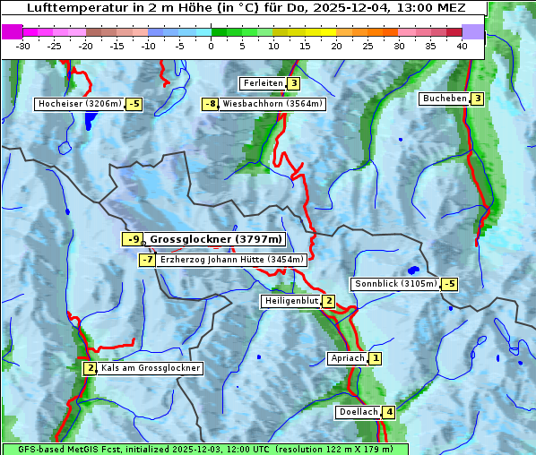Temperatur, 4. 12. 2025