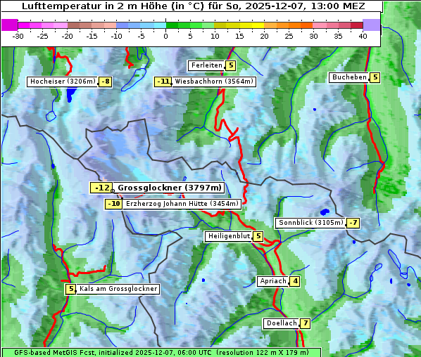 Temperatur, 7. 12. 2025