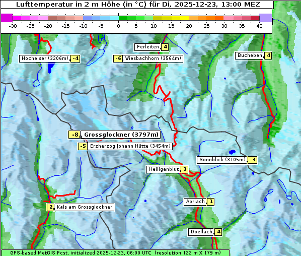 Temperatur, 23. 12. 2025