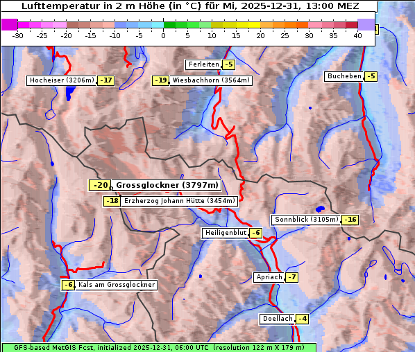 Temperatur, 31. 12. 2025