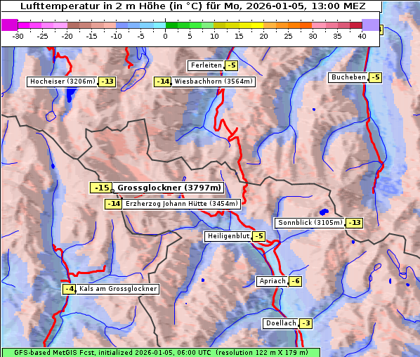 Temperatur, 5. 1. 2026