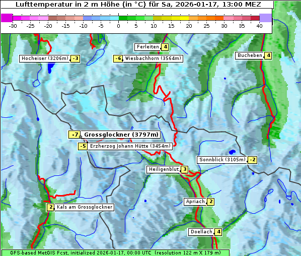 Temperatur, 17. 1. 2026