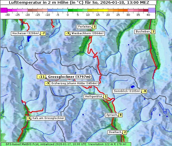 Temperatur, 18. 1. 2026