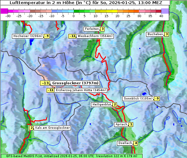 Temperatur, 25. 1. 2026