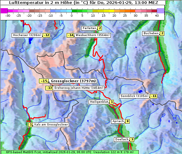 Temperatur, 29. 1. 2026