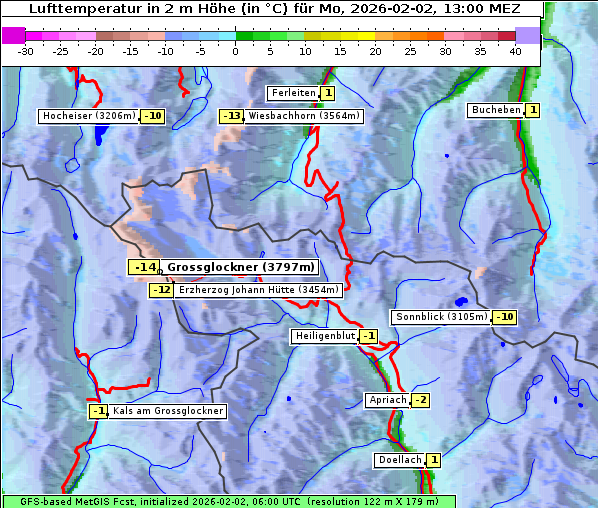Temperatur, 2. 2. 2026
