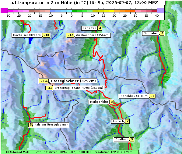 Temperatur, 7. 2. 2026