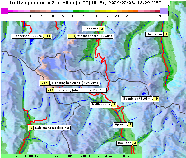 Temperatur, 8. 2. 2026