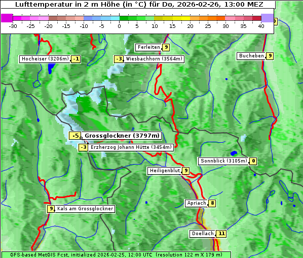Temperatur, 26. 2. 2026