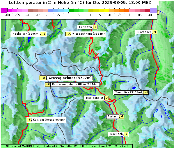 Temperatur, 5. 3. 2026