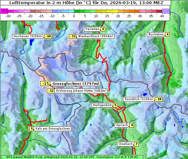 Temperatur, 19. 3. 2026