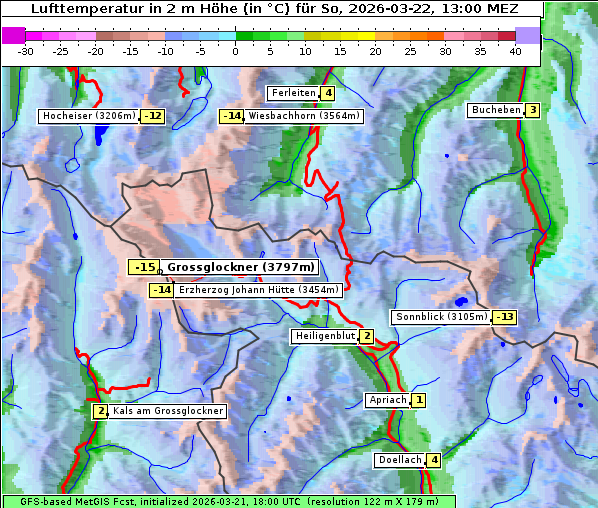 Temperatur, 22. 3. 2026