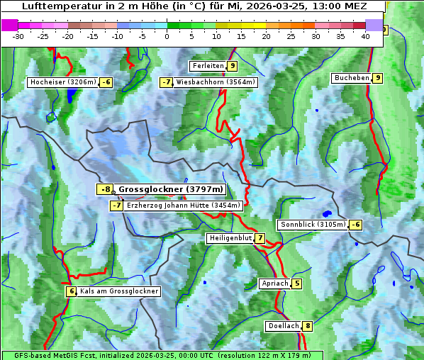 Temperatur, 25. 3. 2026