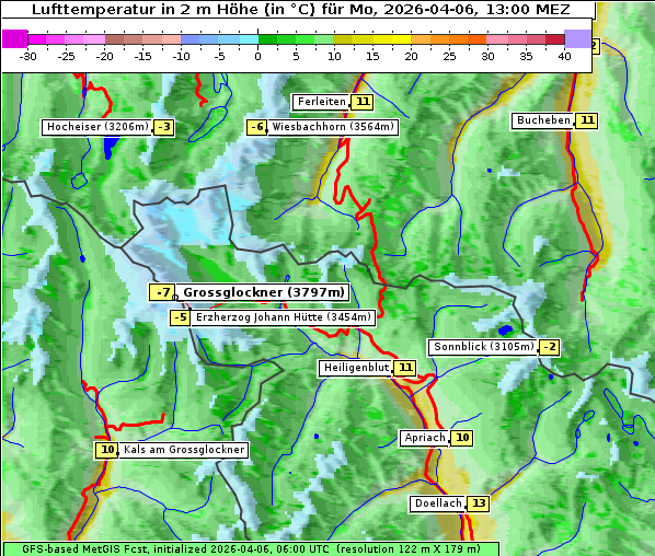 Temperatur, 6. 4. 2026