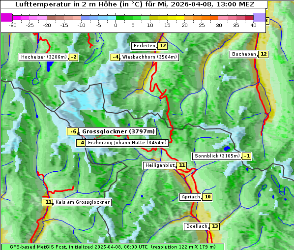 Temperatur, 8. 4. 2026