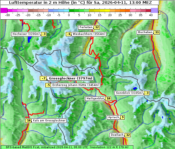 Temperatur, 11. 4. 2026