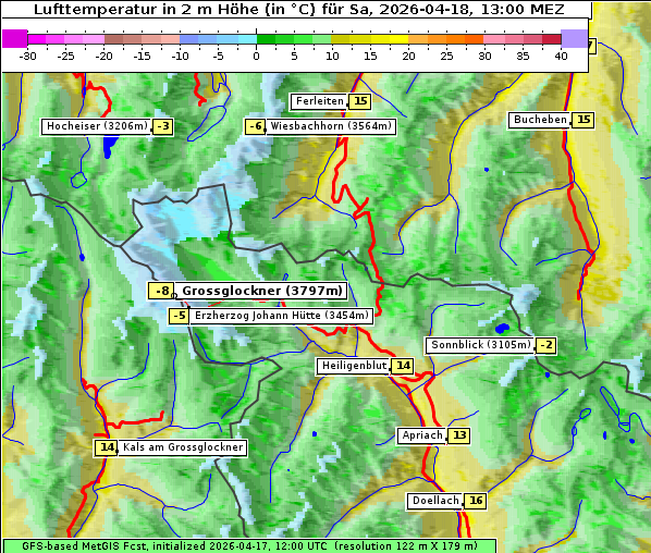 Temperatur, 18. 4. 2026