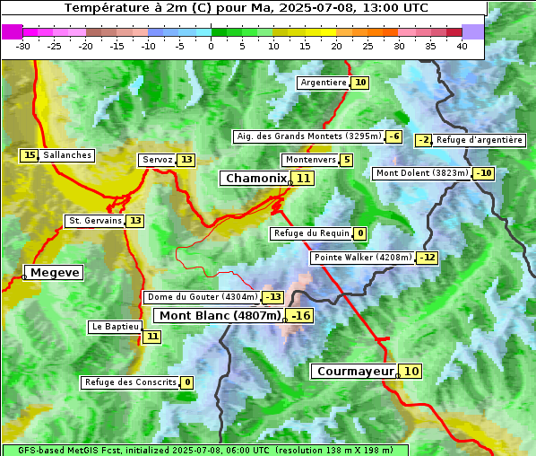 Temperatur, 8. 7. 2025