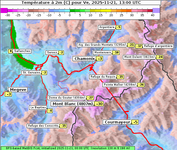 Temperatur, 21. 11. 2025