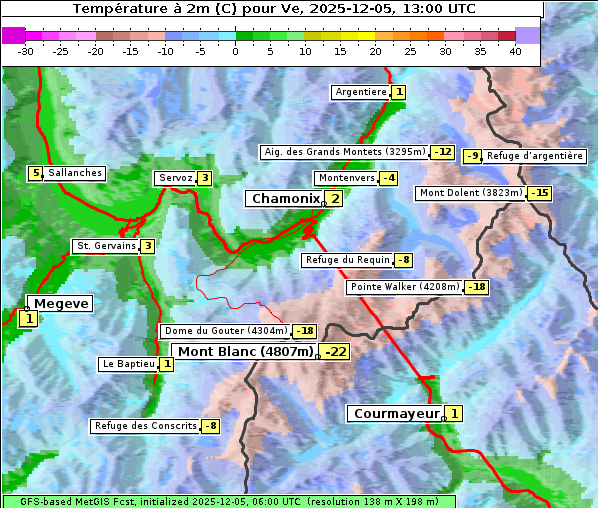 Temperatur, 5. 12. 2025