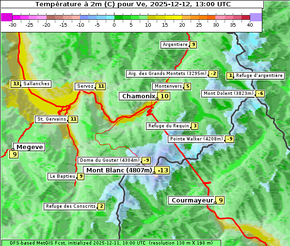 Temperatur, 12. 12. 2025