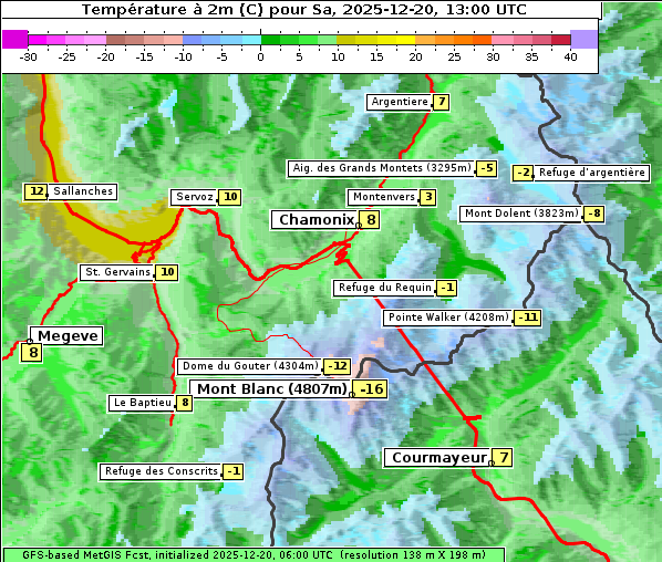 Temperatur, 20. 12. 2025