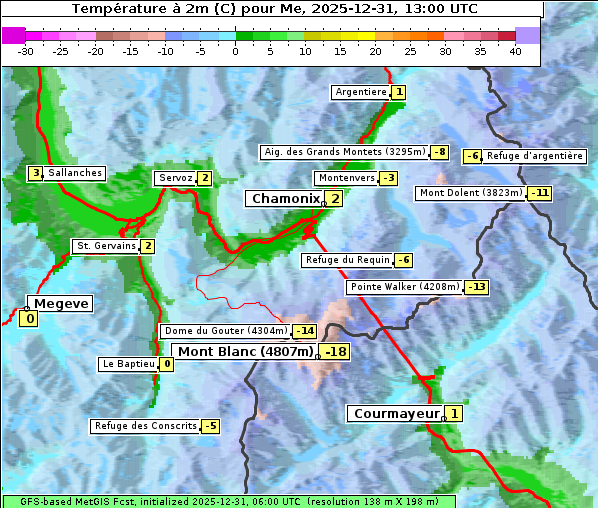 Temperatur, 31. 12. 2025