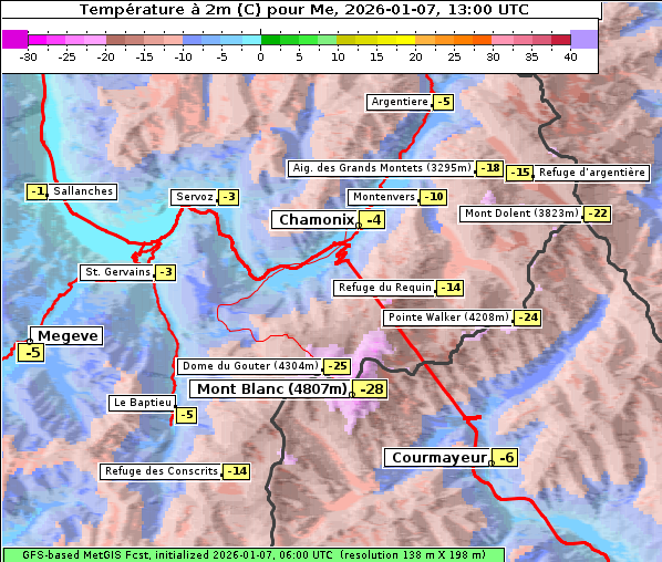 Temperatur, 7. 1. 2026