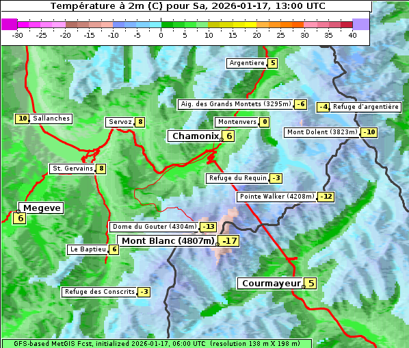 Temperatur, 17. 1. 2026