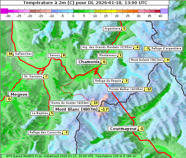 Temperatur, 18. 1. 2026