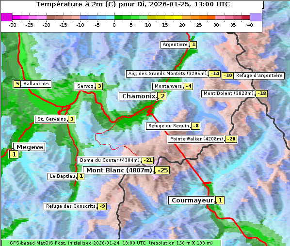Temperatur, 25. 1. 2026