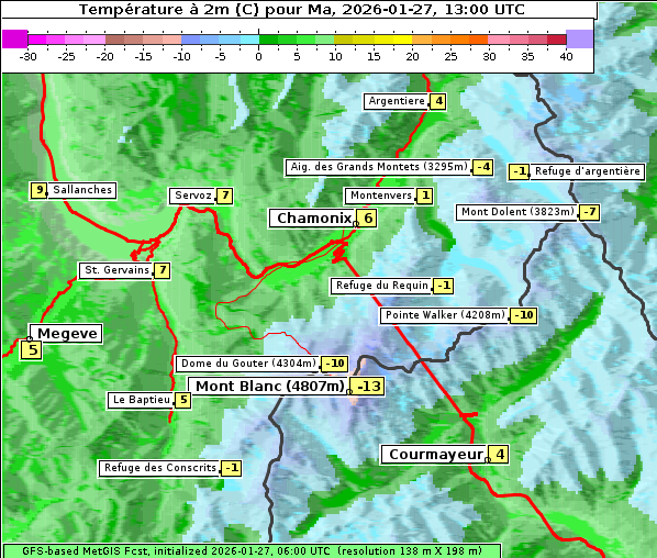 Temperatur, 27. 1. 2026