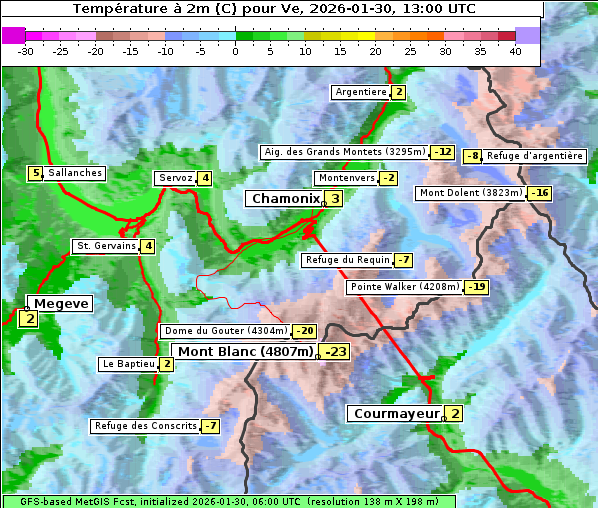 Temperatur, 30. 1. 2026
