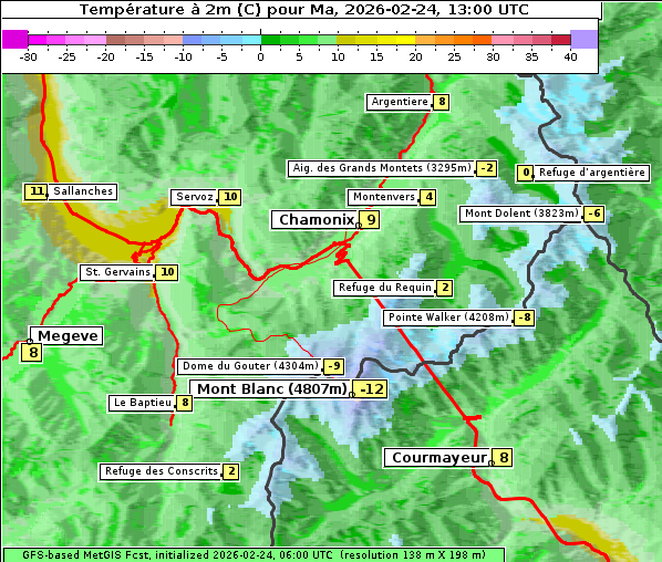 Temperatur, 24. 2. 2026