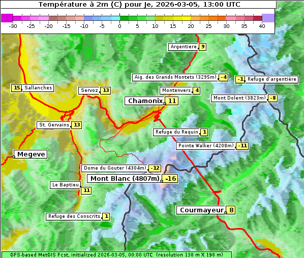 Temperatur, 5. 3. 2026